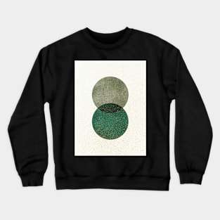 Circle Abstract - Green Texture Crewneck Sweatshirt